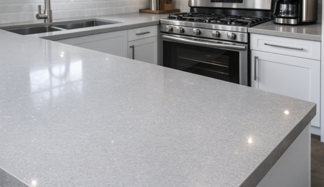Durable Quartz Countertops in Modern Kitchens Quartz countertops with a smooth, non-porous surface designed for durability, easy cleaning, and consistent kitchen aesthetics.
