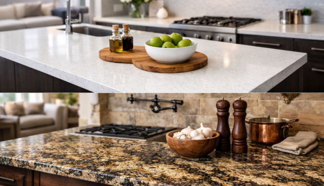 cost comparison quartz vs granite countertops value investment kitchen