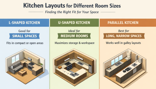 Kitchen Layouts Based on Space and Room Size Kitchen Layouts Based on Space and Room Size