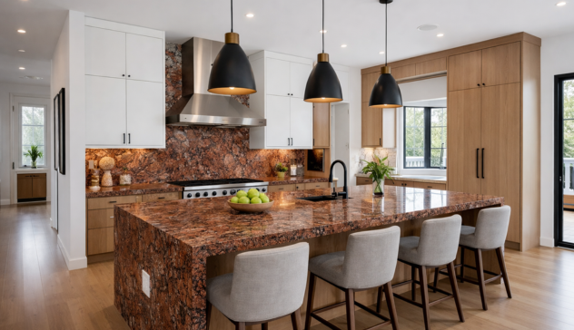 Natural Granite Countertop Slab in Kitchen Design