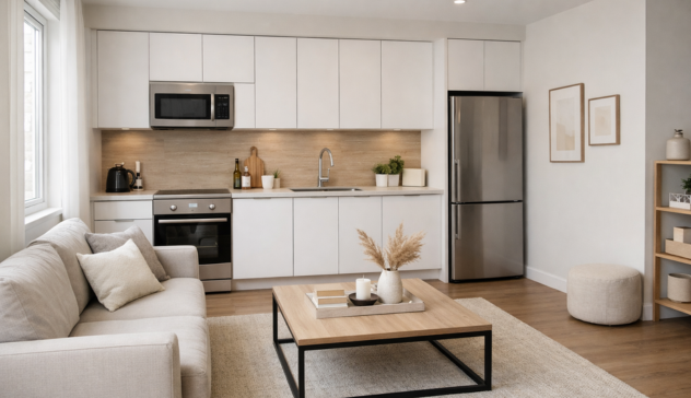 One-Wall Kitchen in an Open-Concept Studio Layout