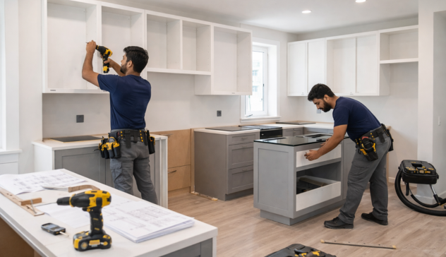 Factory-made modular kitchens installed with minimal disruption.